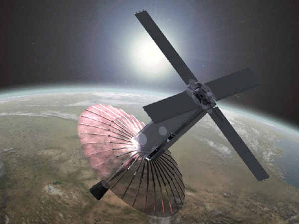 Satellite Deployed in Space CAD