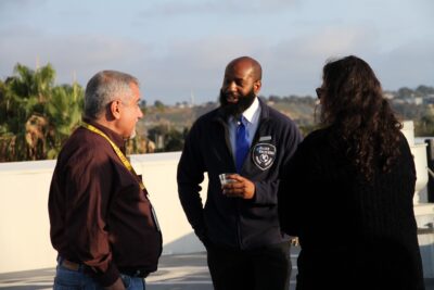 David Balenson speaking with atendees