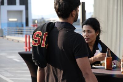 AI Index atendee with USC shirt