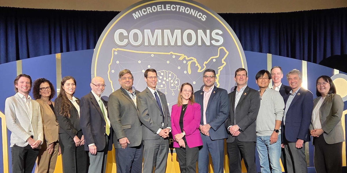The CA DREAMS and MOSIS 2.0 delegation at the Microelectronics Commons Annual Meeting.